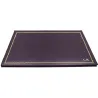Sottomano doppio pelle Melanzana, pelle di vitello viola - Conti Borbone - personalizzato - decorazione 90 - stampatello