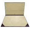 Sottomano doppio pelle Melanzana, pelle di vitello viola - Conti Borbone - personalizzato - decorazione 150 - brand