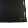 Sottomano doppio pelle Antracite, pelle di vitello grigio - Conti Borbone - personalizzato - decorazione 90 - stampatello