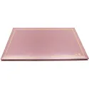Sous-main en cuir Camelia, cuir de veau rose - Conti Borbone - sous-main personnalisable - décoration 90 - lettres capitales