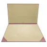 Sottomano doppio pelle Camelia, pelle di vitello rosa - Conti Borbone - personalizzato - brand