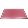 Sottomano doppio pelle Fucsia, pelle di vitello rosa - Conti Borbone - personalizzato - decorazione 90 - stampatello