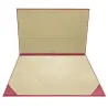 Sottomano doppio pelle Fucsia, pelle di vitello rosa - Conti Borbone - personalizzato - brand