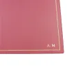 Sottomano doppio pelle Fucsia, pelle di vitello rosa - Conti Borbone - personalizzato - decorazione 90 - stampatello
