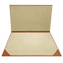 Almohadilla de escritorio de piel de calabaza, piel de becerro naranja - Conti Borbone - almohadilla de apertura personalizable 