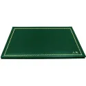Sous-main en cuir Pino, cuir de veau vert - Conti Borbone - sous-main personnalisable - décoration 90 - lettres capitales