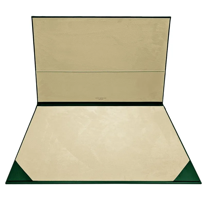 Sous-main en cuir Pino, cuir de veau vert - Conti Borbone - sous-main personnalisable - marque