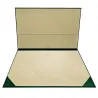 Sottomano doppio pelle Pino, pelle di vitello verde - Conti Borbone - personalizzato - brand