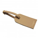Sand leather luggage tag - beige cowhide - Conti Borbone - brand