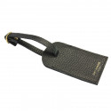 Raven leather luggage tag - black cowhide - Conti Borbone - brand