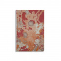 Marbled paper notebook  white, coral, orange Filomena - Conti Borbone - Made in Italy