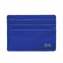 Royal leather card holder - blue cowhide card cases - Conti Borbone - block letters