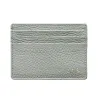 Porta carte pelle Perla, porta carte di credito in pelle bovina colore grigio - Conti Borbone - stampatello