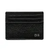 Porta carte pelle Corvino, porta carte di credito in pelle bovina colore nero - Conti Borbone - stampatello