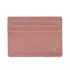 Porta carte pelle Mauve, porta carte di credito in pelle bovina colore rosa - Conti Borbone - stampatello