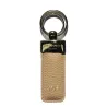 Portachiavi pelle Sabbia, in vera pelle bovina colore beige - Conti Borbone - stampatello