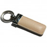 Sand leather keyring, in real beige cowhide - Conti Borbone - brand