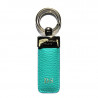 Emerald leather keyring, in real green cowhide - Conti Borbone - block letters