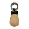 Portachiavi pelle Sabbia, in vera pelle bovina colore beige - Conti Borbone - stampatello