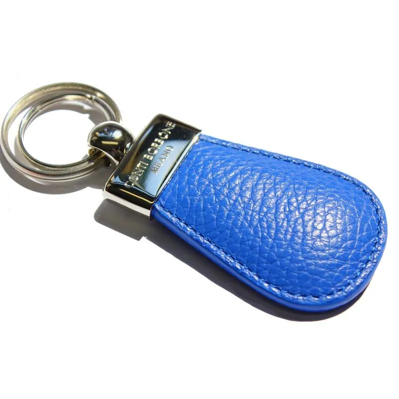 Portachiavi pelle Royal, in vera pelle bovina colore blu - Conti Borbone - brand