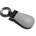 Porte-clés en cuir perlé, en véritable cuir de vachette gris - Conti Borbone - marque