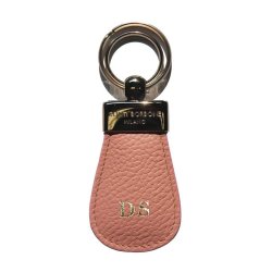 Portachiavi pelle Mauve, in vera pelle bovina di colore rosa - Conti Borbone - stampatello