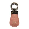 Portachiavi pelle Mauve, in vera pelle bovina di colore rosa - Conti Borbone - stampatello