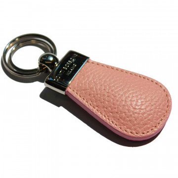 Mauve leather keyring, in real pink cowhide - Conti Borbone - brand