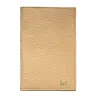 Porta passaporto pelle Sabbia, porta documenti in vera pelle bovina colore beige - Conti Borbone - stampatello