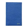 Porta passaporto pelle Royal, porta documenti in vera pelle bovina colore blu - Conti Borbone - stampatello
