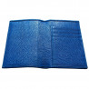 Royal leather passport cover, blue cowhide genuine leather document holder - Conti Borbone - details