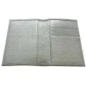 Funda de pasaporte de cuero de Perl, portadocumentos de cuero vacuno auténtico gris - Conti Borbone - detalles