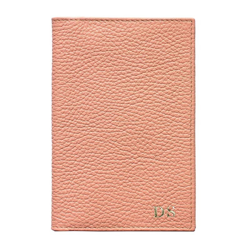 Porta passaporto pelle Mauve, porta documenti in vera pelle bovina colore rosa - Conti Borbone - stampatello