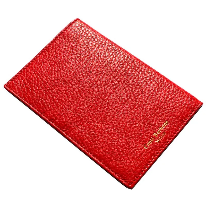 Lippenstift Leder Reisepasshülle, rotes Rindsleder echtes Leder Dokumentenhalter - Conti Borbone - Marke