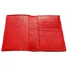 Porta passaporto pelle Lipstick, porta documenti in vera pelle bovina colore rosso - Conti Borbone - dettagli