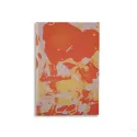 Cahier en papier marbré gris, orange, corail Elisa - Conti Borbone - Made in Italy