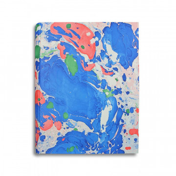 Photo album Giovy in marbled paper blue, green and red - Conti Borbone - standard