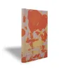 Quaderno in carta marmorizzata a mano arancione corallo grigio Elisa - Conti Borbone - made in Italy prospettiva