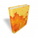 Album photo Silvia en papier marbré orange et jaune - Conti Borbone - standard - dos