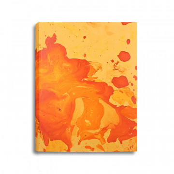 Album foto Silvia in carta marmorizzata color arancione giallo - Conti Borbone - standard