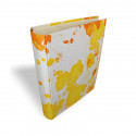 Photo album Ginevra in marbled paper orange, yellow and beige - Conti Borbone - standard - spine