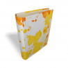 Album foto Ginevra in carta marmorizzata color arancione. giallo e beige - Conti Borbone - standard - dorso