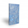Marbled paper notebook  white, blue, gold Joe - Conti Borbone - Made in Italy - spine