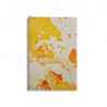Marbled paper notebook  white, yellow, orange Ginevra - Conti Borbone - Made in Italy