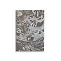 Cahier en papier marbré blanc et noir Moon - Conti Borbone - Made in Italy