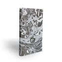 Cahier en papier marbré blanc et noir Lune - Conti Borbone - Made in Italy - dos