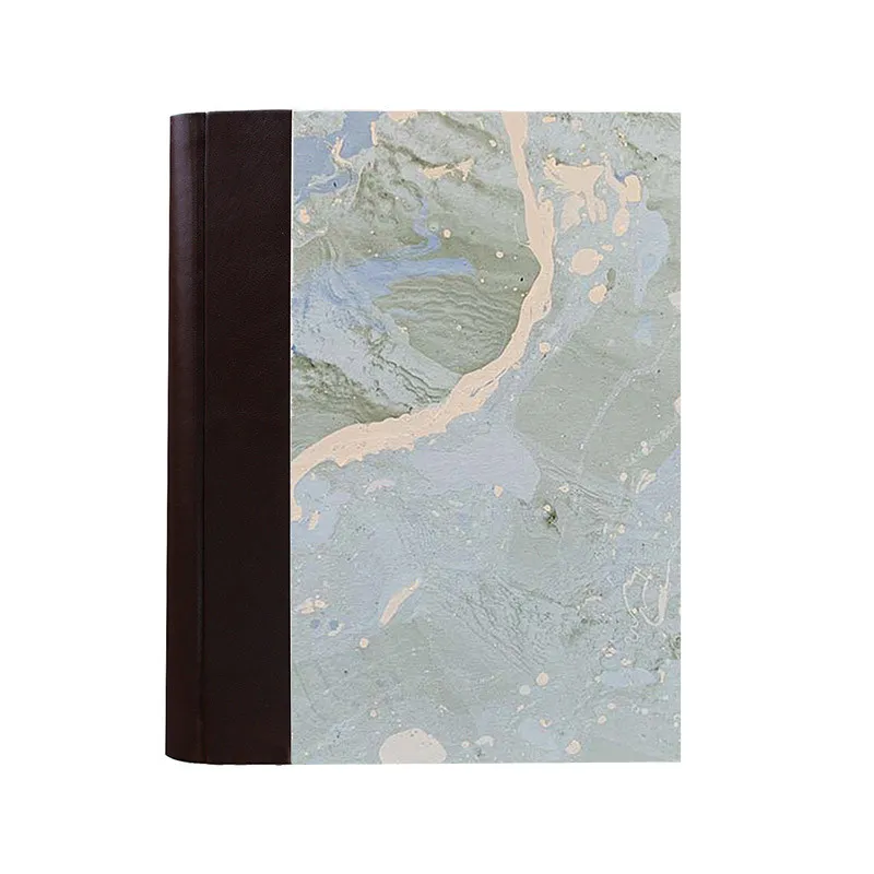 Album foto dorso in pelle Cioccolato e carta marmorizzata Ice - Conti Borbone