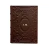 Diario in pelle Cuoio colore marrone con decorazione - Conti Borbone - Milano - Stampatello