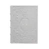Diario in pelle Chiaccio colore bianco con decorazione - Conti Borbone - Milano - personalizzato corsivo