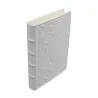 Diario in pelle Chiaccio colore bianco con decorazione - Conti Borbone - Milano - dorso